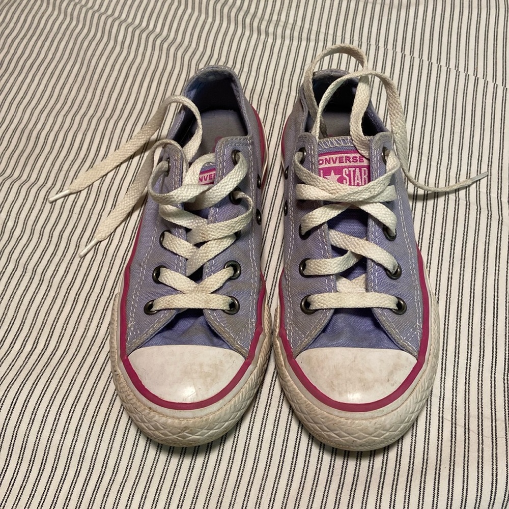 Kids Converse lilac purple and pink chuck Taylor all star sneakers